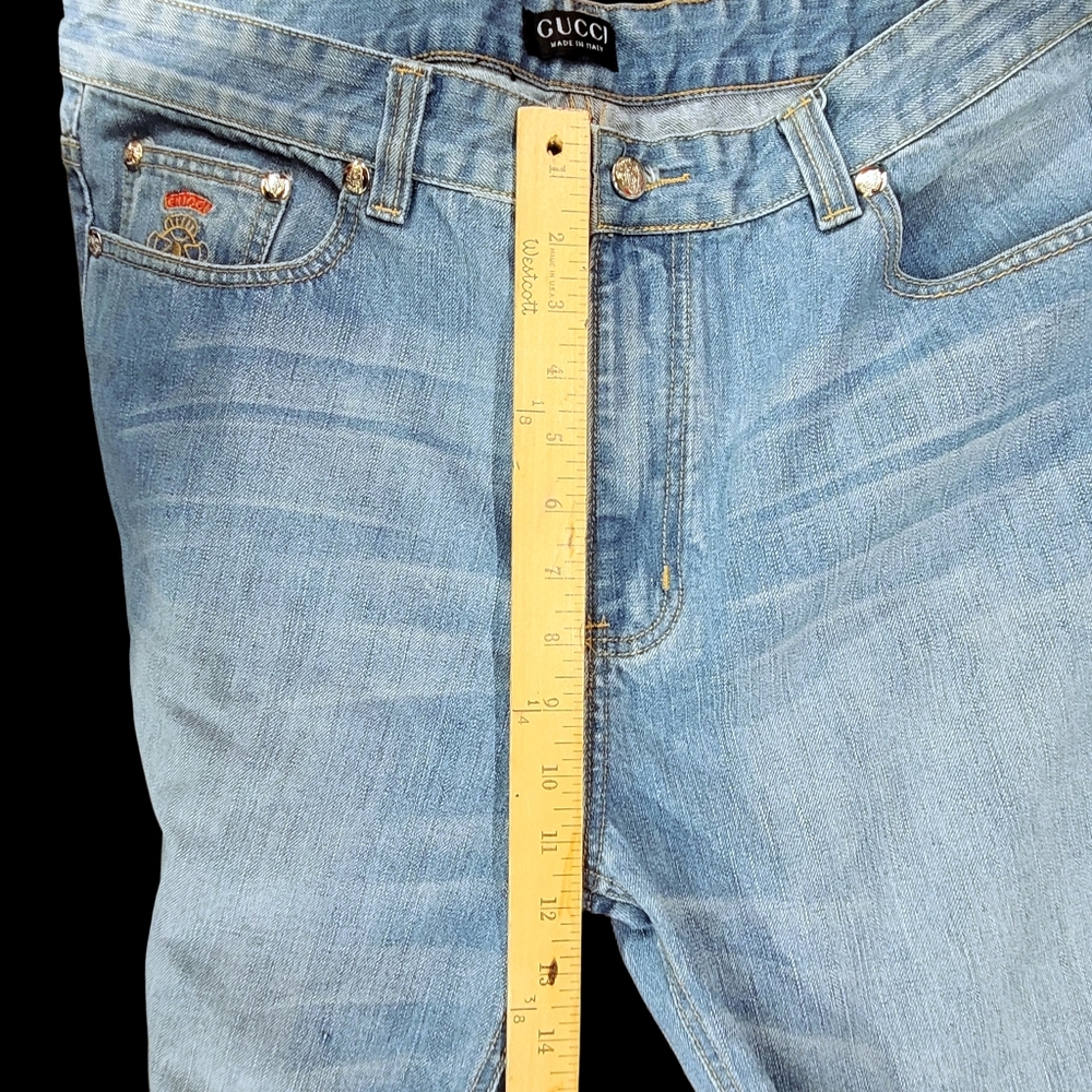 Mens Gucci Blue Denim Shorts Size 37-38 EUC - Picture 14 of 14
